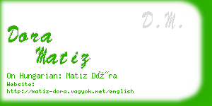 dora matiz business card